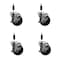 Service Caster 3.5'' SS Soft Rubber Swivel 7/8'' Expanding Stem Caster Set with Brake, 4PK SCC-SSEX20S3514-SRS-TLB-78-4 - alternate 1